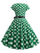 Abito a pois a maniche corte anni '50