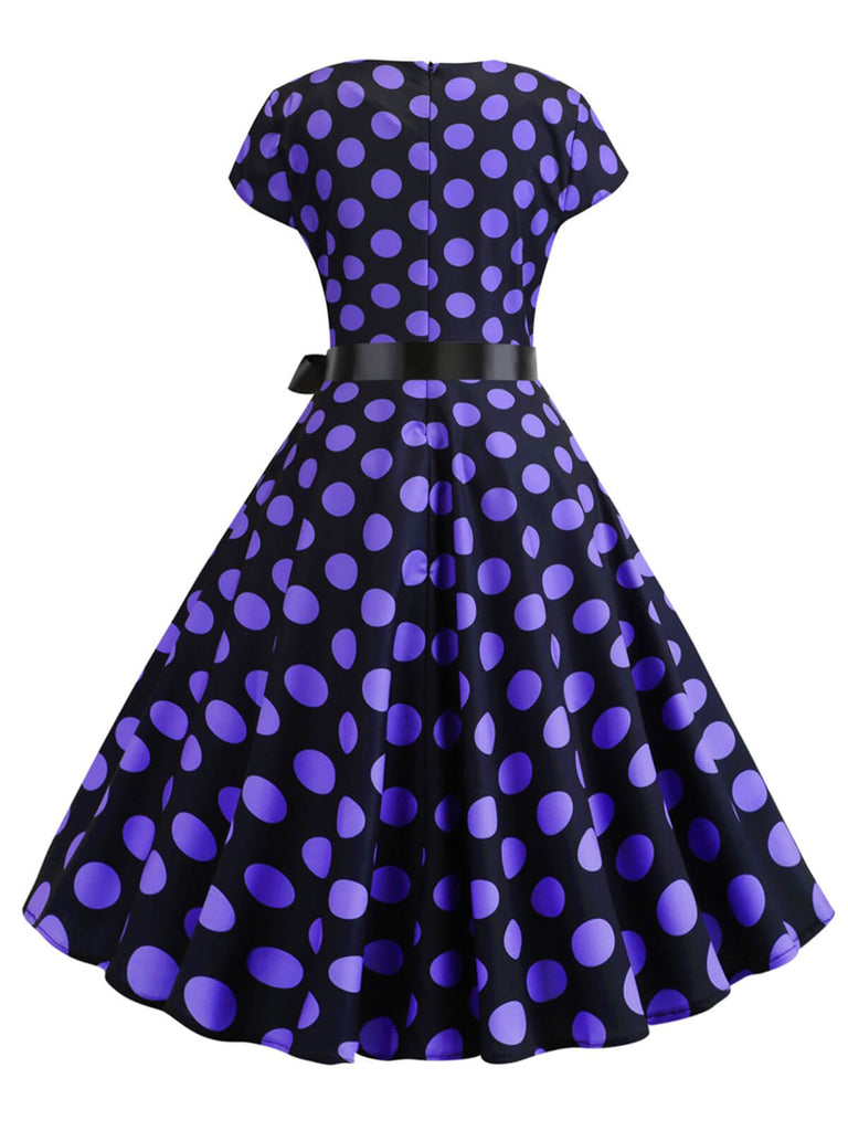 Abito a pois a maniche corte anni '50