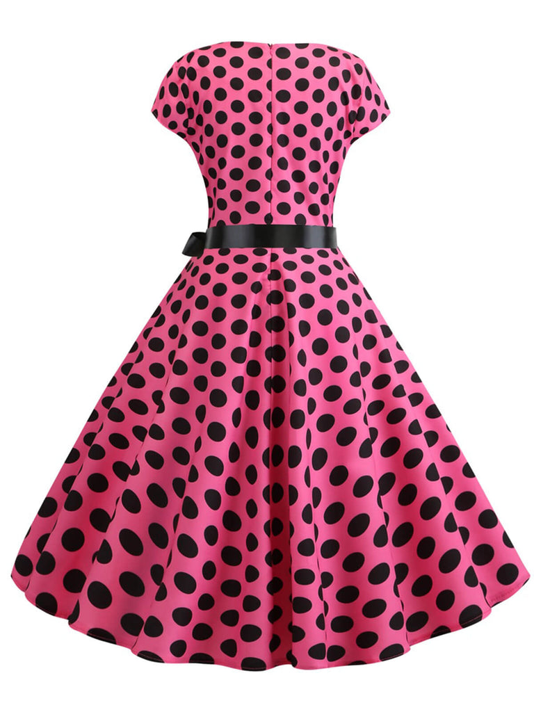 Abito a pois a maniche corte anni '50