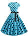 Abito a pois a maniche corte anni '50