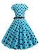 Abito a pois a maniche corte anni '50