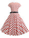 Abito a pois a maniche corte anni '50