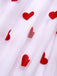 Abito a cuore con fiocco senza maniche rosso anni '50
