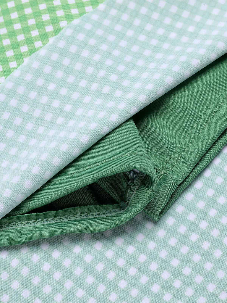 Costumi intero scollo all'americana plaid viola anni '30