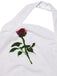 Abito rose con scollo all'americana bianco anni '60