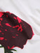 Abito rose con scollo all'americana bianco anni '60