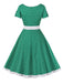 Abito abbottonato con pois a contrasto anni '50