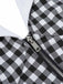 Tuta lunga plaid scollo all'americana nero anni '40