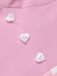 Abito plaid con spacchi a cuore rosa anni '60