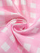 Abito plaid con spacchi a cuore rosa anni '60