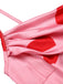 Abito stampa a cuore spalline sottili rosa anni '60