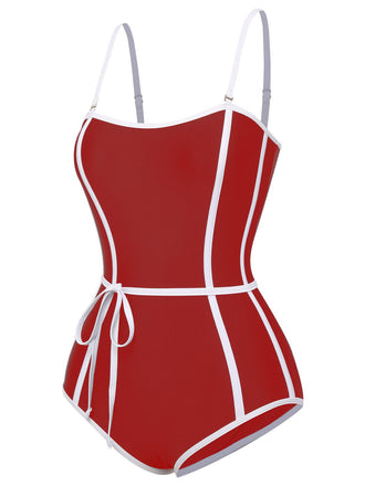 Costume intero con fodera rosso anni '60