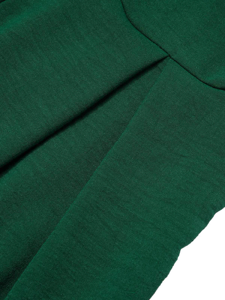 Tuta lunga senza maniche con scollo a V verde anni '30