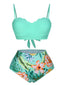 Costumi piante tropicali con spalline sottili verde anni '60