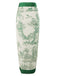 Copricostume floreale a inchiostro con patchwork verde anni '60