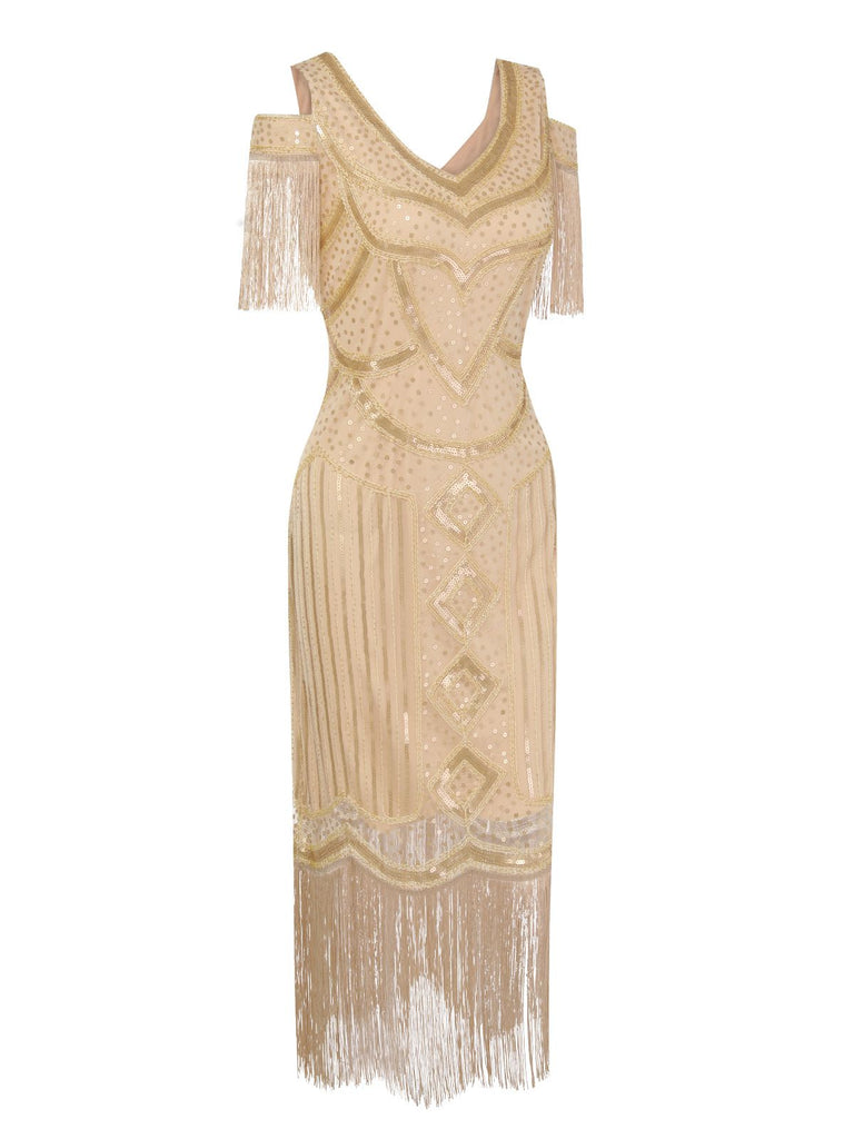Abito Gatsby nappe perline paillettes anni '20