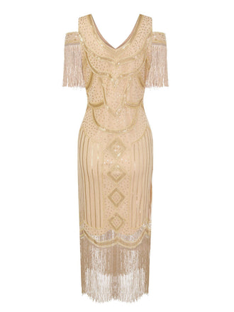 Abito Gatsby nappe perline paillettes anni '20