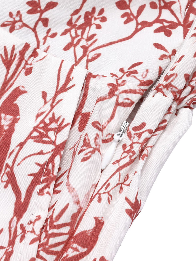2PCS camicetta dolman tinta unita e pantaloni floreali anni '30