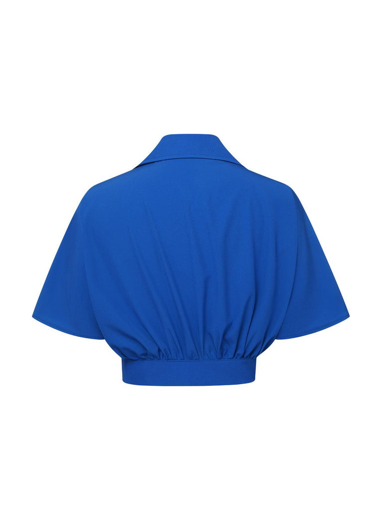 2PCS camicetta dolman tinta unita e pantaloni floreali anni '30