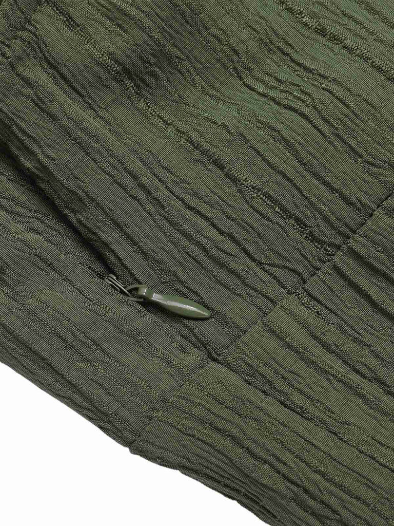 Tuta lunga ampia plissettato verde militare anni '30