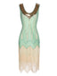 Abito scollo a V nappe in paillettes anni '20
