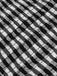 Top con plaid fiocco in pizzo scollo all'americana nero anni '50
