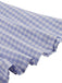 Abito plaid senza maniche con revers azzurro chiaro anni '40