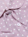 Camicetta con revers a pois color lavanda anni '40