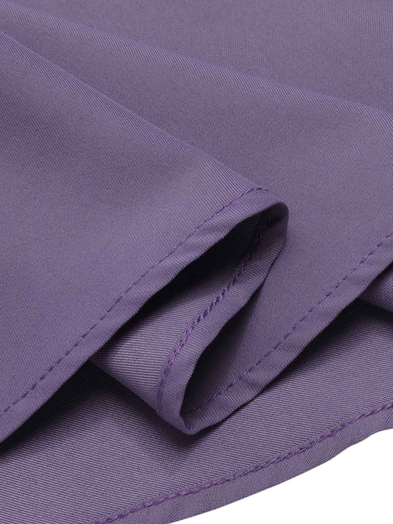 Gonna con fiocco cintura tinta unita viola anni '40