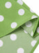 Abito a pois in pizzo con fiocco verde anni '50