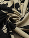Abito stampa floreale colletto a camicia beige anni '40