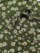 Abito bottoni a risvolto a fiori delicati verde anni '40