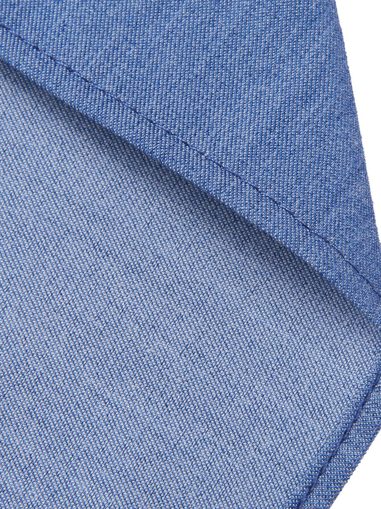 Camicetta con risvolto annodato in vita blu anni '50