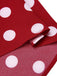 Gonna a ruota a pois rosso anni '50