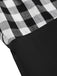 Tuta lunga plaid spalline sottili patchwork nero anni '40