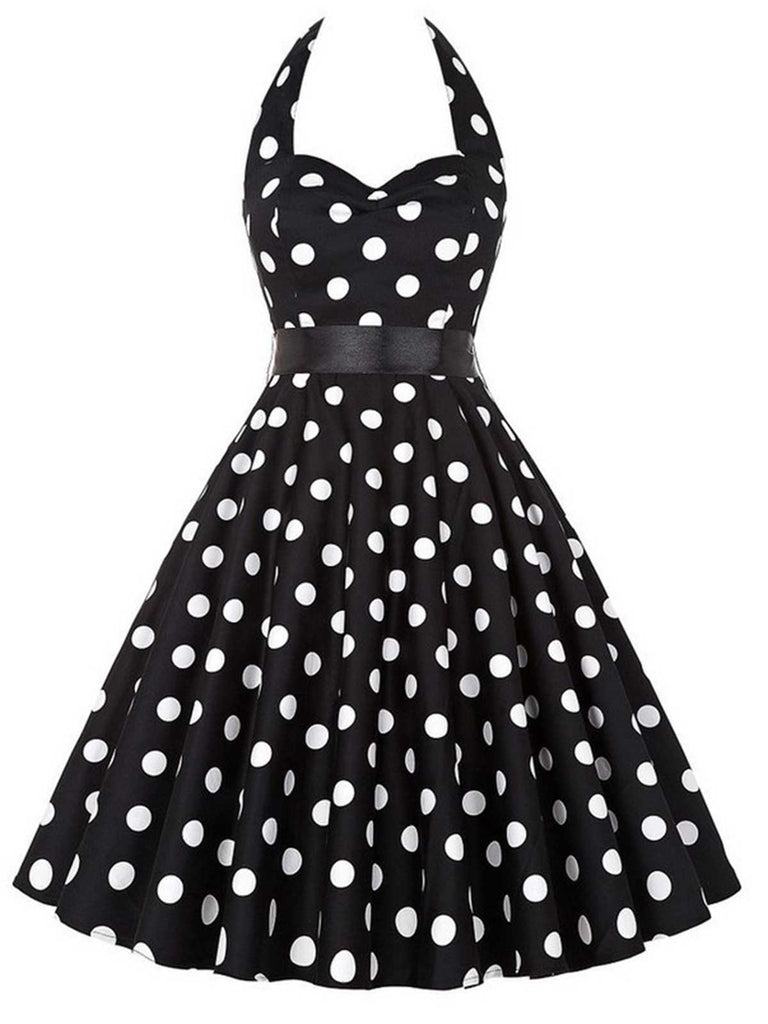 Abito cintura e pois a contrasto, anni '50