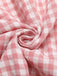 Abito plaid volant e spalle scoperte rosa anni '50