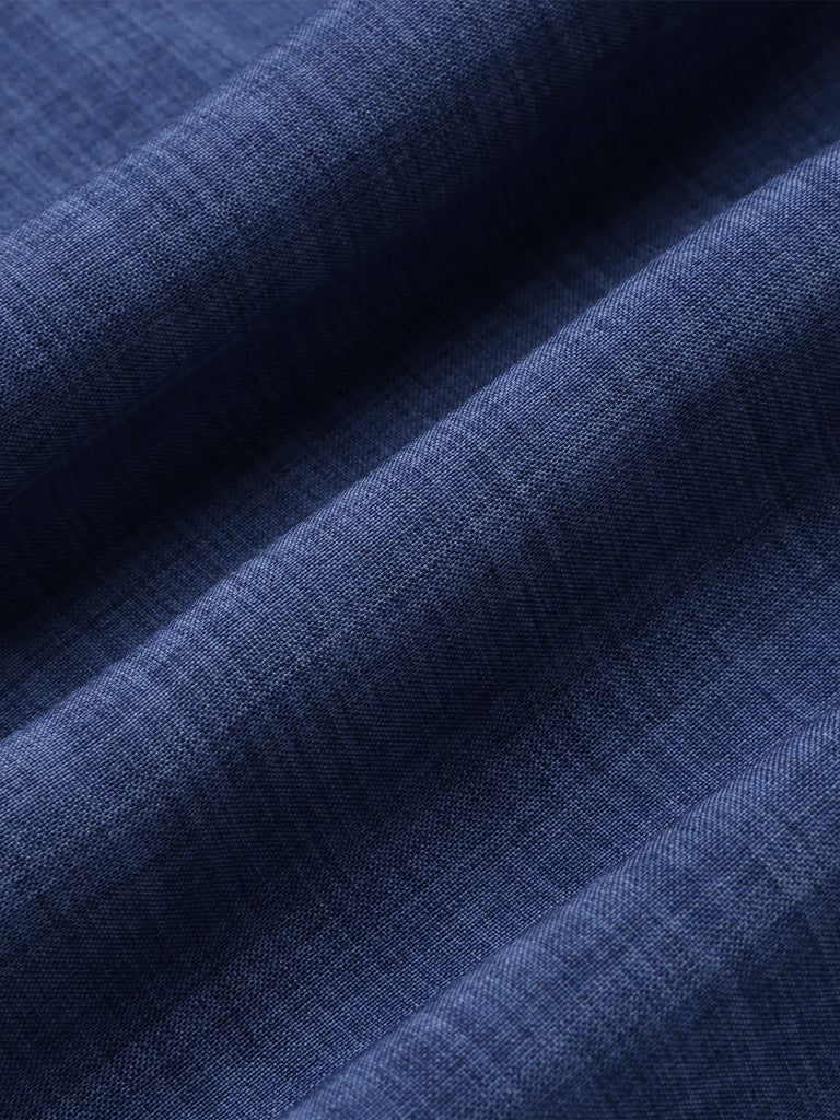 Abito con revers e cintura senza maniche blu anni '60