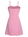 Abito con fiocco e spalline sottili rosa anni '60