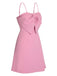 Abito con fiocco e spalline sottili rosa anni '60