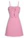 Abito con fiocco e spalline sottili rosa anni '60