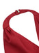 Abito con scollo all'americana e rose fiocco rosso anni '50