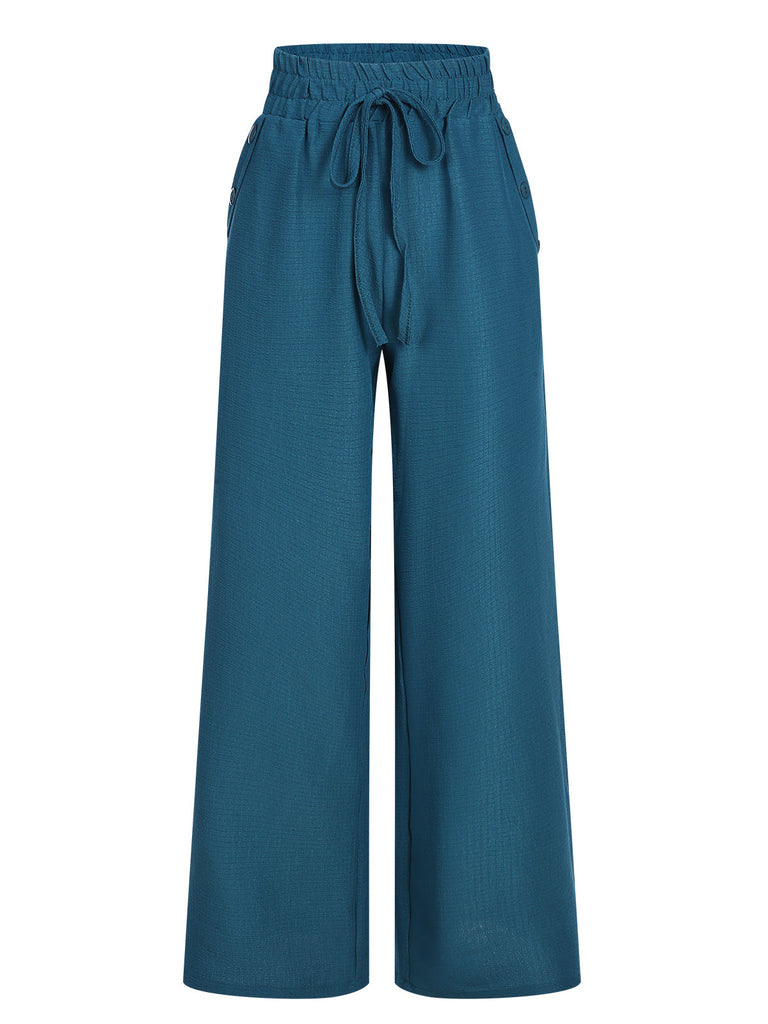 Pantaloni larghi con elastico in vita anni '40