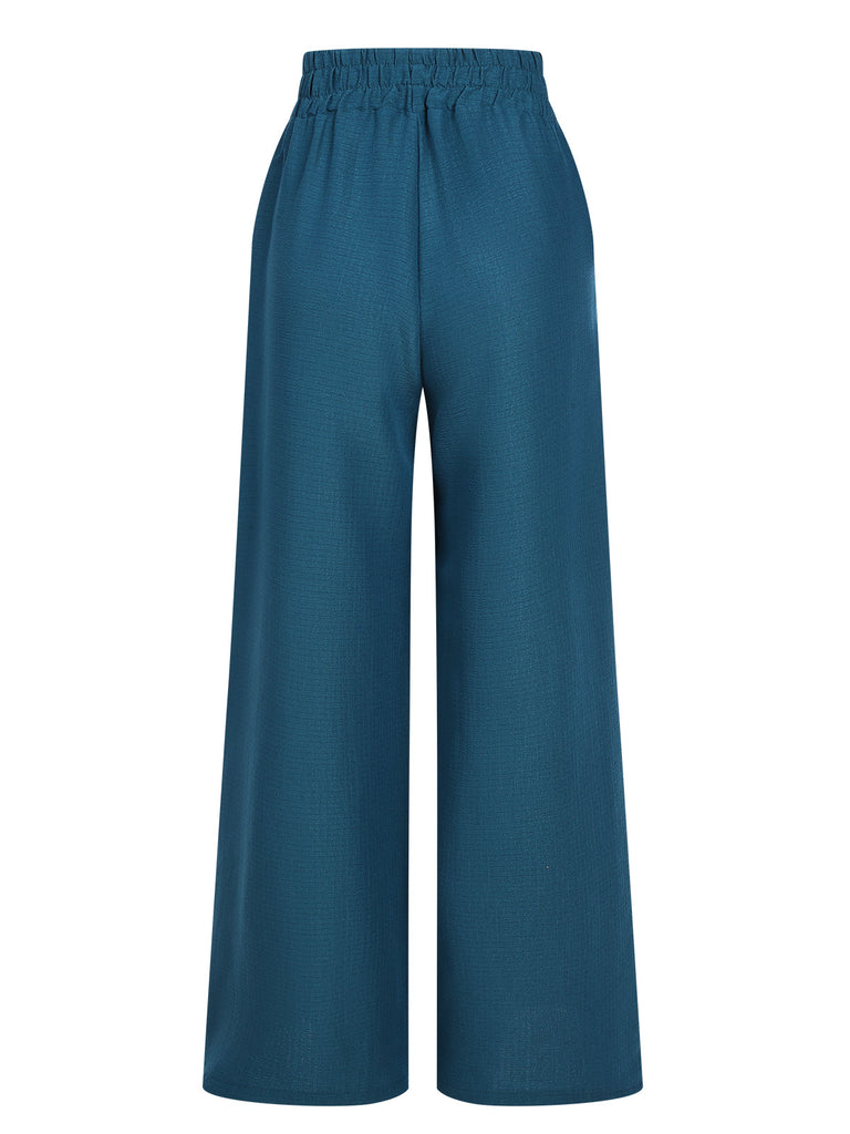 Pantaloni larghi con elastico in vita anni '40