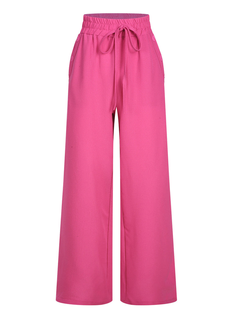 Pantaloni larghi con elastico in vita anni '40