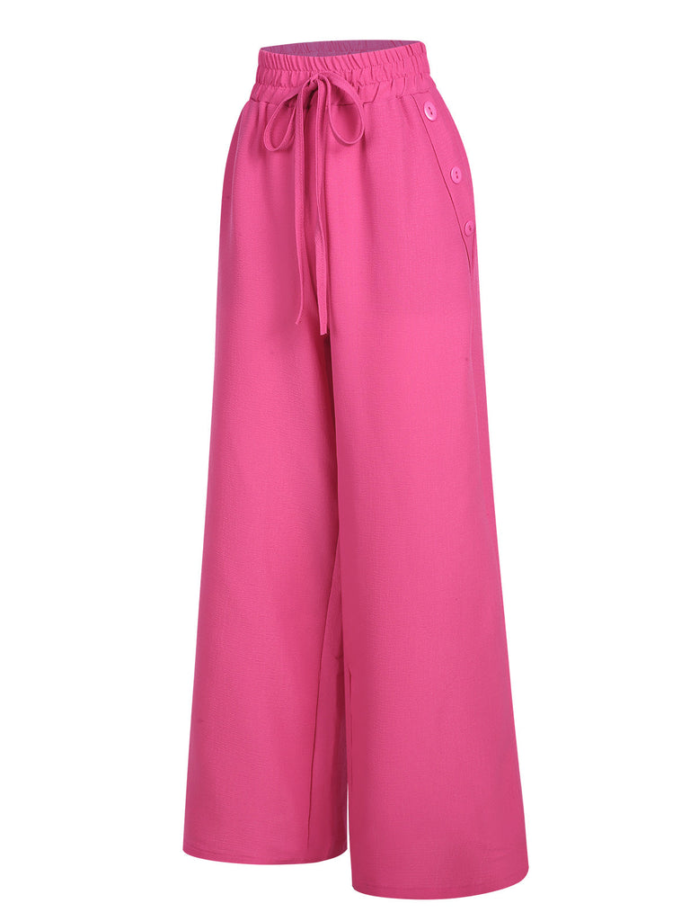Pantaloni larghi con elastico in vita anni '40