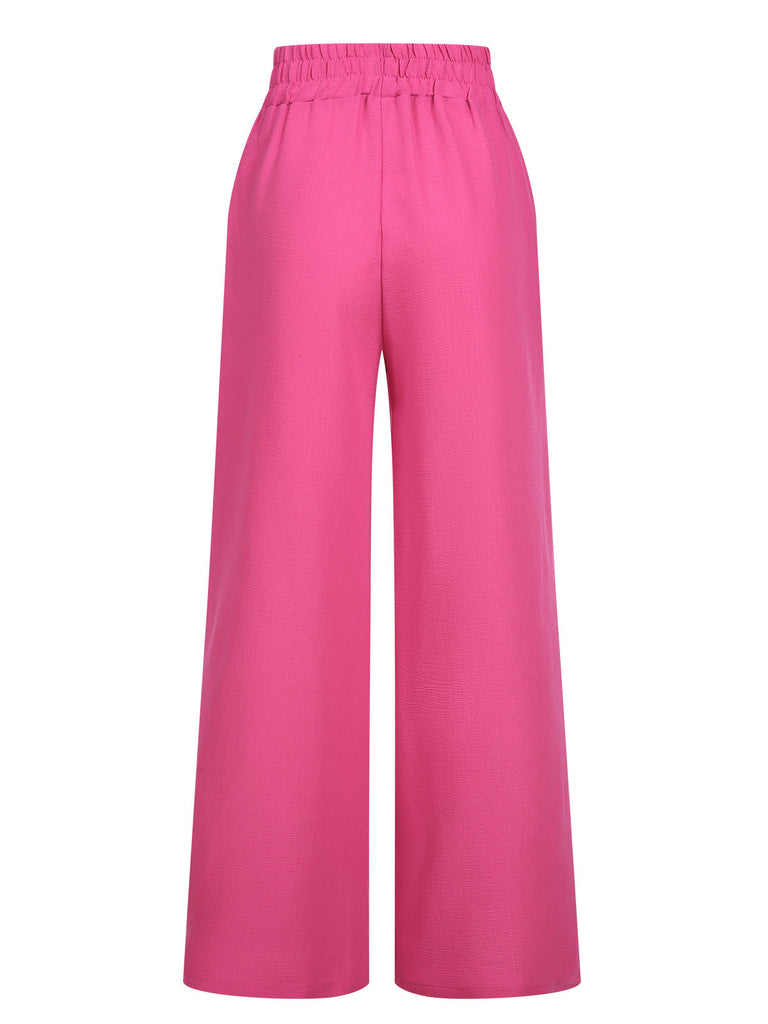 Pantaloni larghi con elastico in vita anni '40