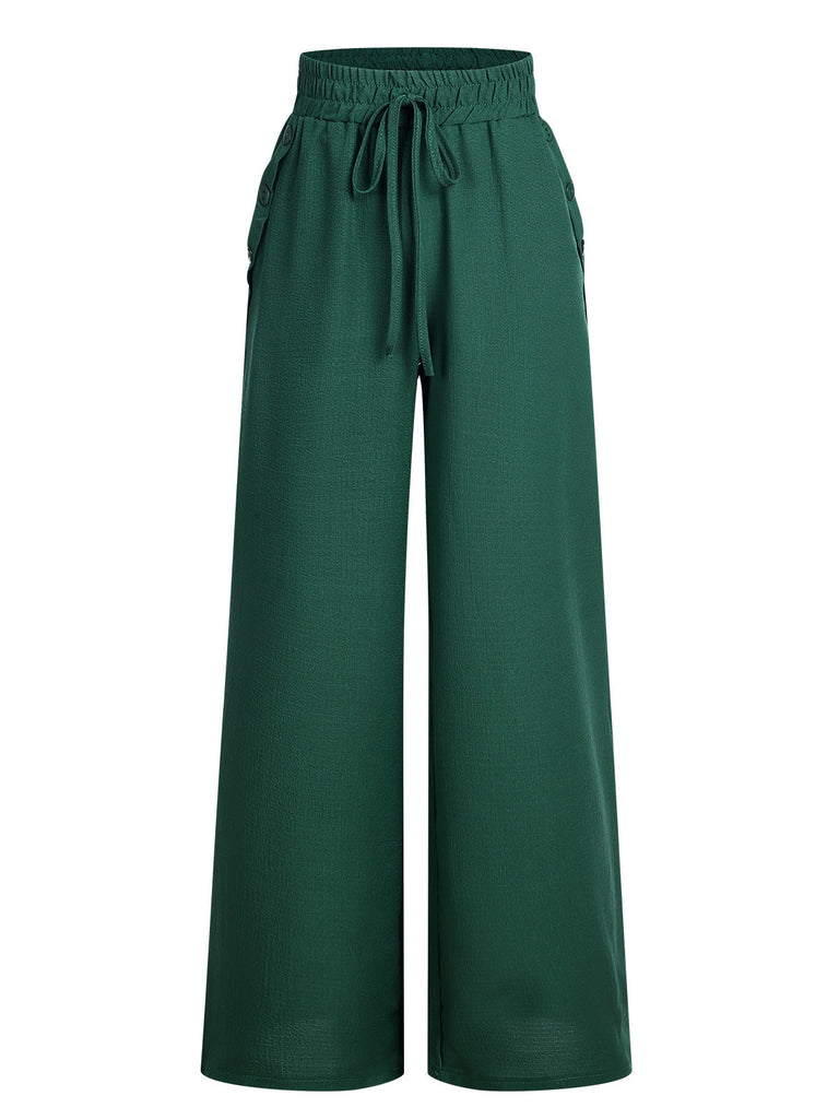 Pantaloni larghi con elastico in vita anni '40