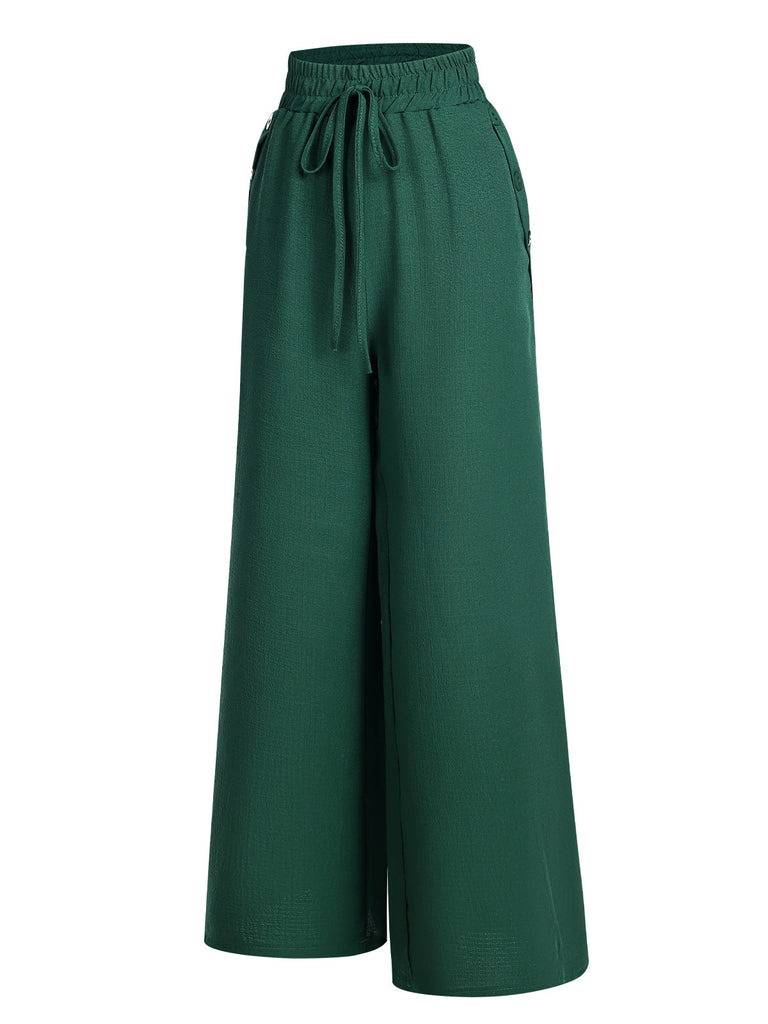 Pantaloni larghi con elastico in vita anni '40