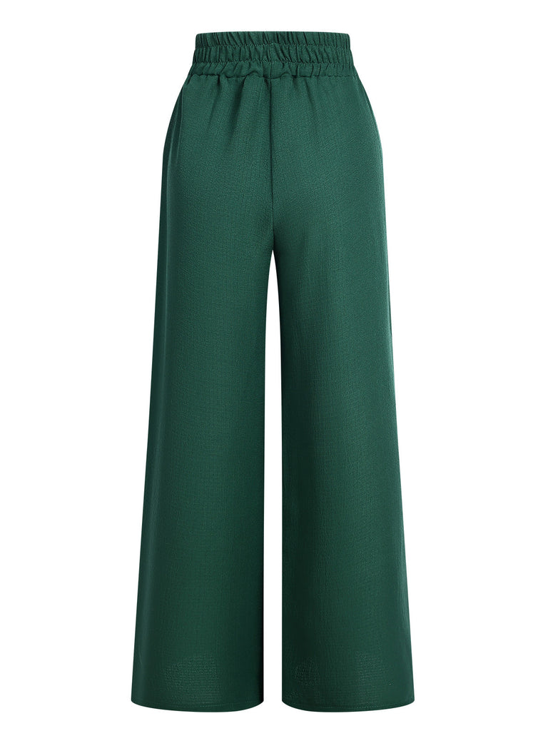 Pantaloni larghi con elastico in vita anni '40